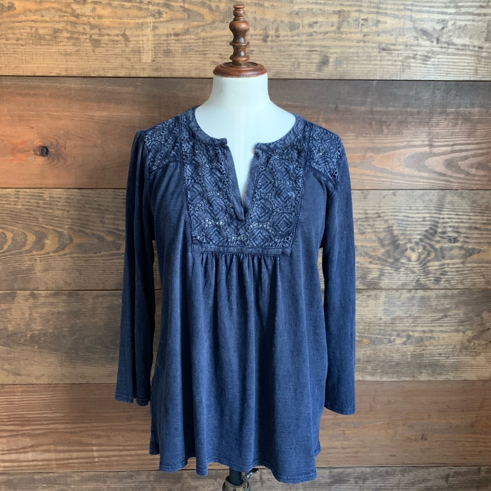 Lucky Brand Navy Blue Top